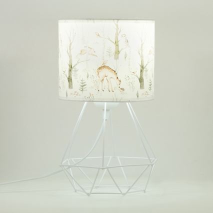 Детска настолна лампа KIDS ROOM 1xE27/60W/230V Ø 18 см с животински мотиви