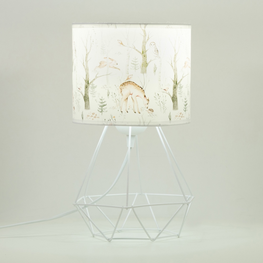 Детска настолна лампа KIDS ROOM 1xE27/60W/230V Ø 18 см с животински мотиви