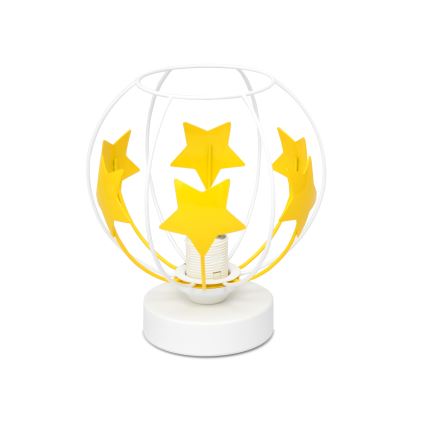 Детска настолна лампа STARS 1xE27/15W/230V жълти/бял