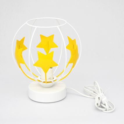 Детска настолна лампа STARS 1xE27/15W/230V жълти/бял