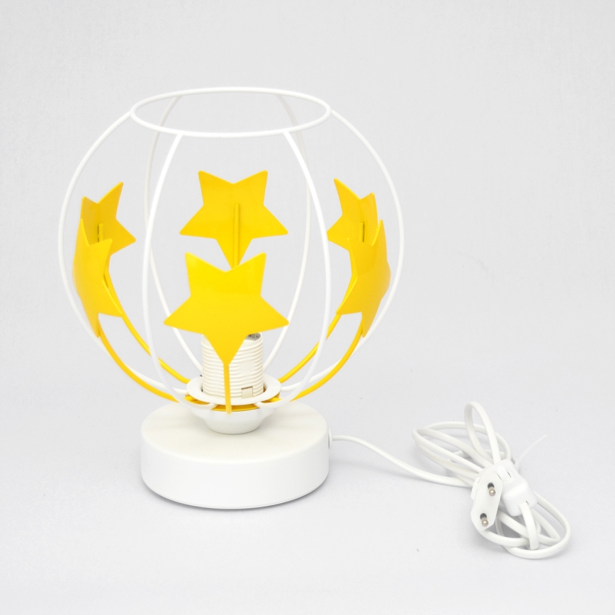 Детска настолна лампа STARS 1xE27/15W/230V жълти/бял