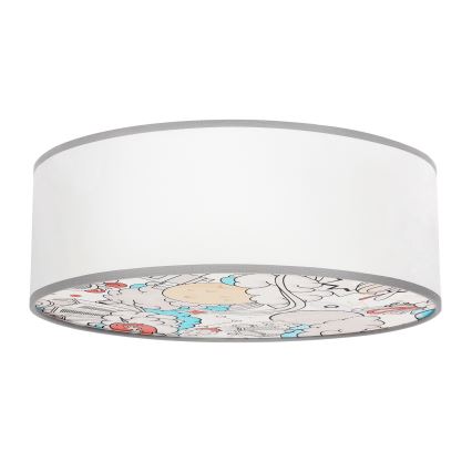 Детска плафониера KIDDY 2xE27/40W/230V бял/бежов