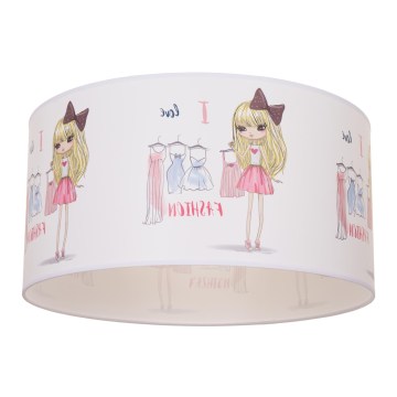 Детска таванна лампа GIRLS VIBES 1xE27/60W/230V, диаметър 40 см Обичам модата
