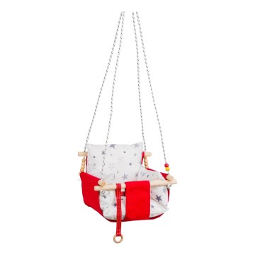 Детска текстилна люлка SELALE бяла/червена