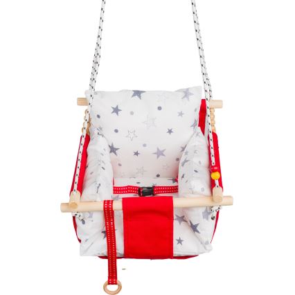 Детска текстилна люлка SELALE бяла/червена