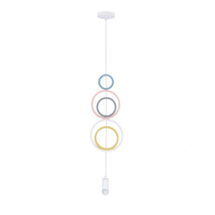 Детска висяща лампа HOOPS 1xE27/20W/230V Ø 19 см многоцветна