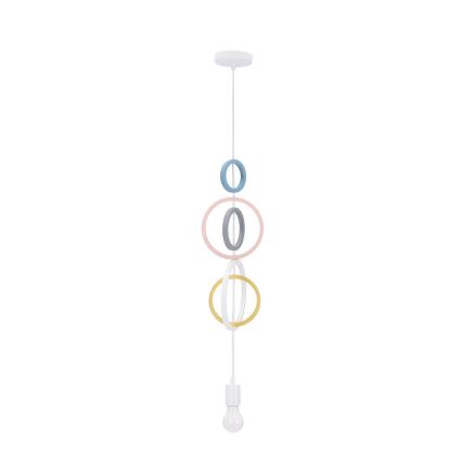 Детска висяща лампа HOOPS 1xE27/20W/230V Ø 19 см многоцветна