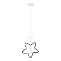 Детска висяща лампа с кабел STARS 1xE27/20W/230V черен/бял