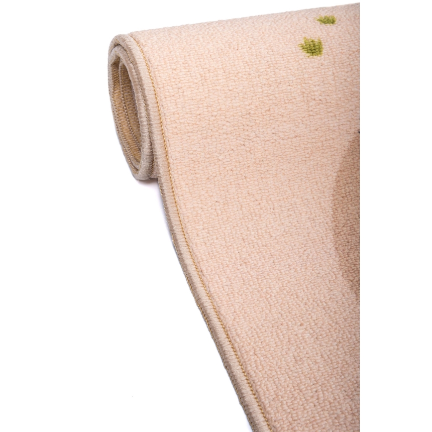 Детски антихлъзгащ килим ARES STREETS 80x150 см бежов/сафари