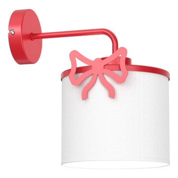 Детски аплик SWEET 1xE27/15W/230V бял/червен/лък