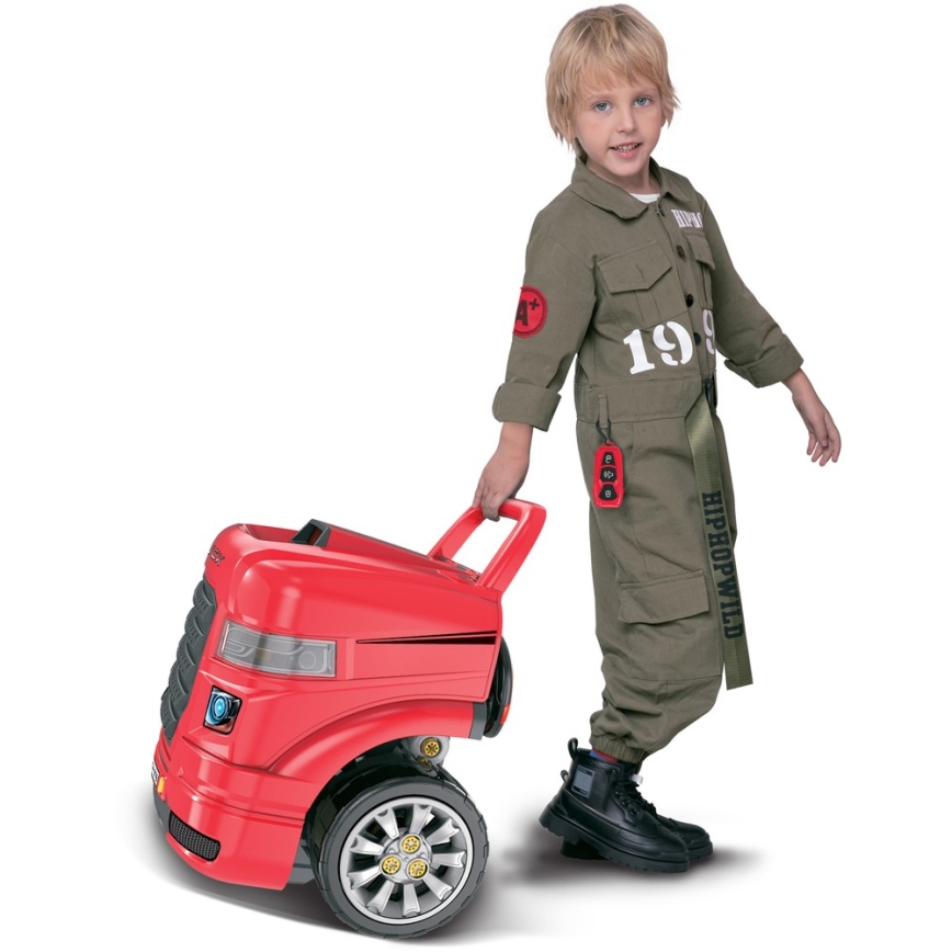 Детски автомобилен сервиз 3xAAA + 1xCR2025 червен