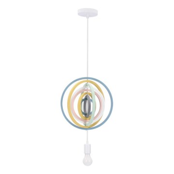 Детски лампион на въжета HOOPS 1xE27/20W/230V диаметър 27 см многоцветен