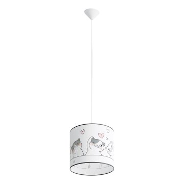 Детски пендел CAT 1xE27/15W/230V Ø 30 см котка