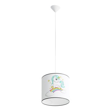 Детски пендел UNICORN 1xE27/15W/230V Ø 30 см еднорог