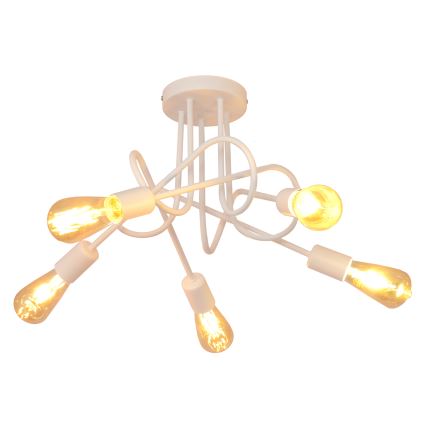 Детски плафониер OXFORD 5xE27/15W/230V бял