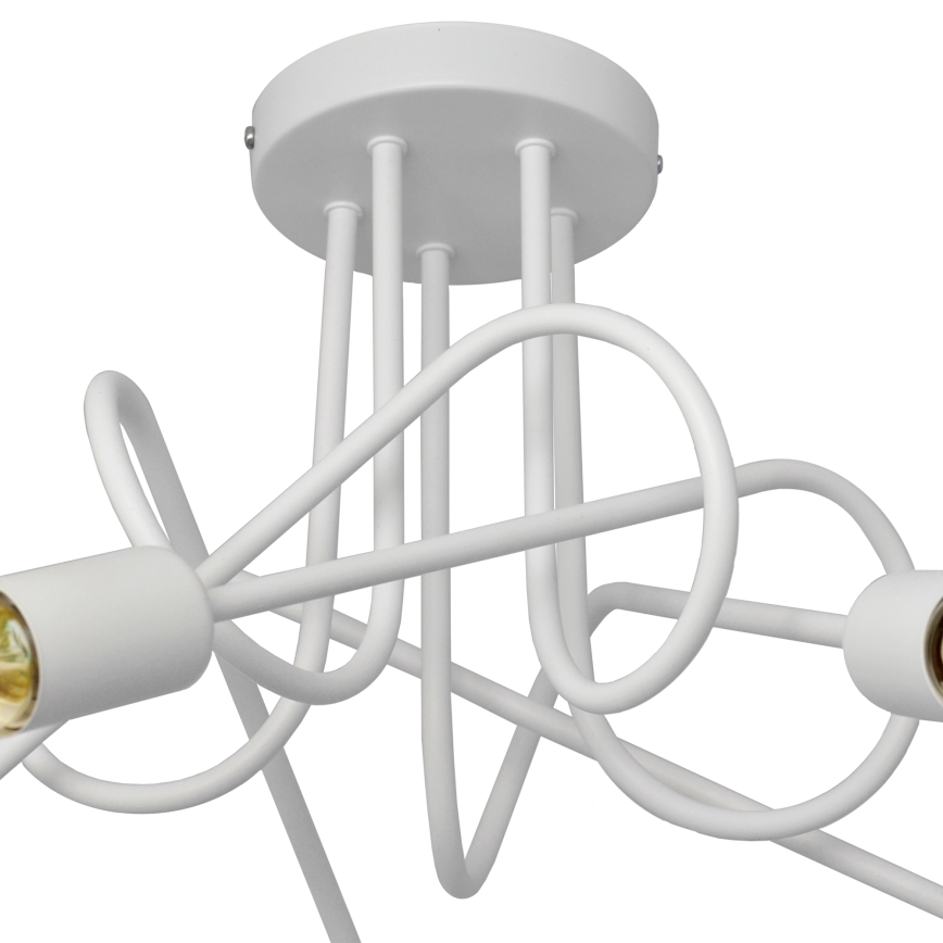Детски плафониер OXFORD 5xE27/15W/230V бял