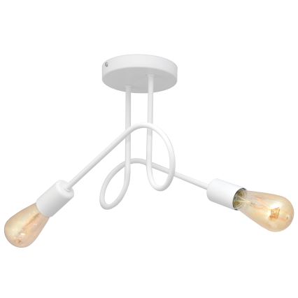 Детски плафониер OXFORD 2xE27/15W/230V бял