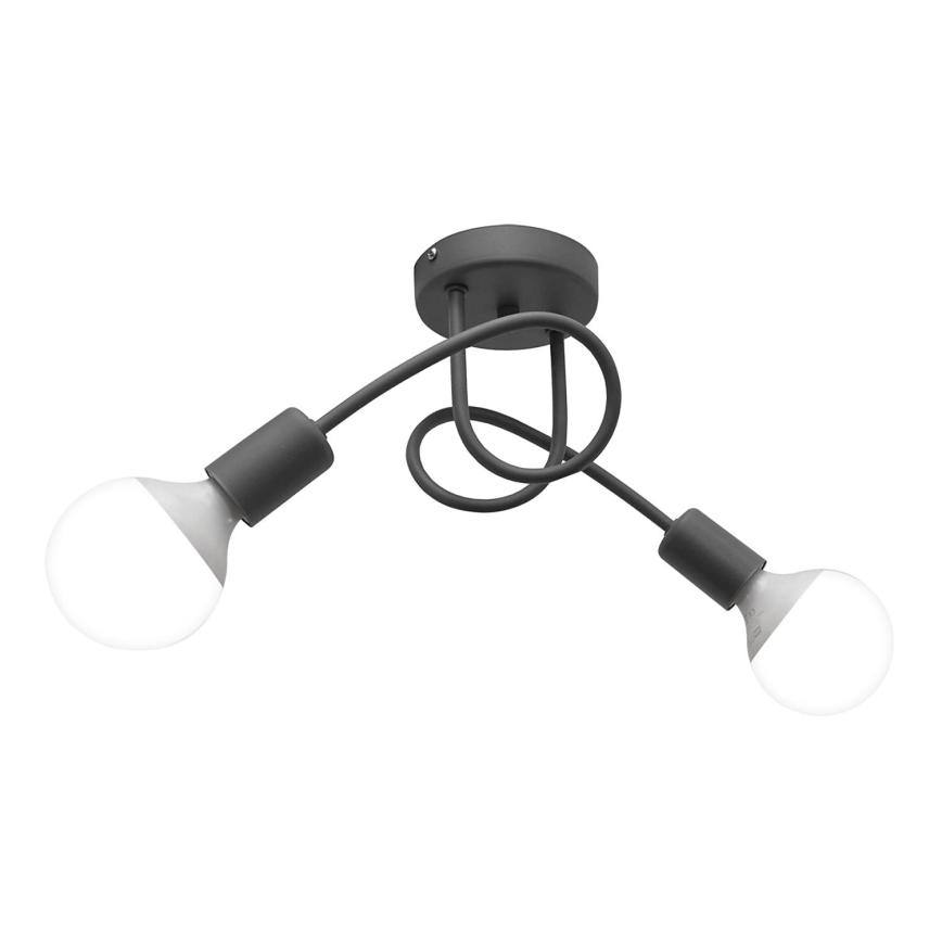 Детски плафониер OXFORD 2xE27/15W/230V сив
