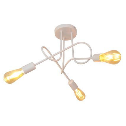 Детски плафониер OXFORD 3xE27/15W/230V бял