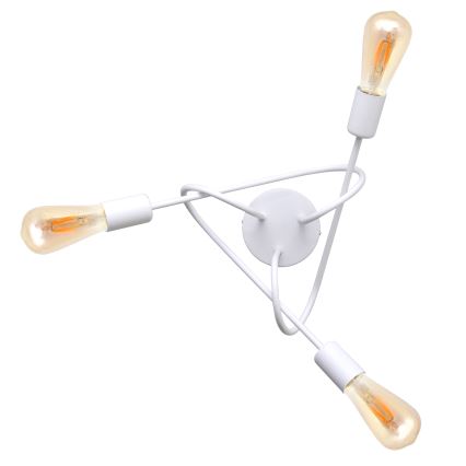 Детски плафониер OXFORD 3xE27/15W/230V бял