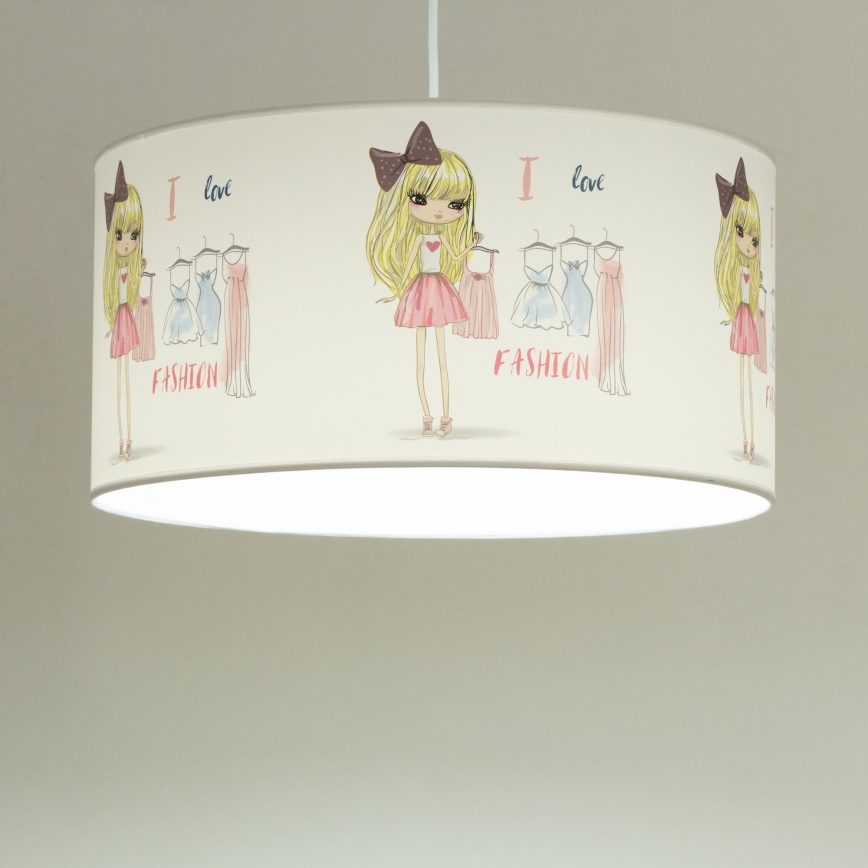 Детски полилей GIRLS VIBES 1xE27/60W/230V Ø 40 см Обичам модата