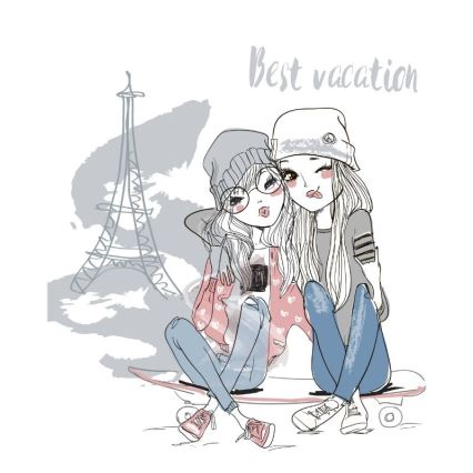 Детски полилей GIRLS VIBES 1xE27/60W/230V Ø 40 см Paris