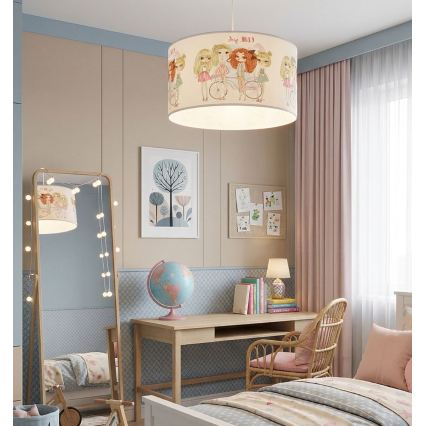 Детски полилей GIRLS VIBES 1xE27/60W/230V Ø 40 см за момичета