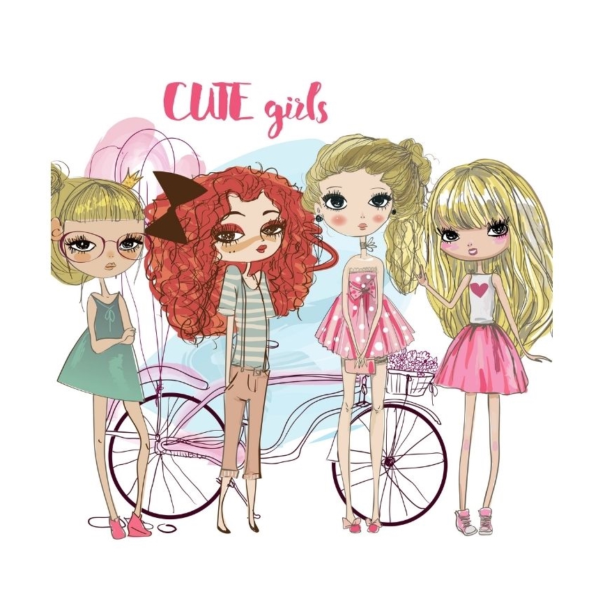 Детски полилей GIRLS VIBES 1xE27/60W/230V Ø 40 см за момичета