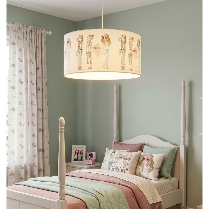 Детски полилей GIRLS VIBES 1xE27/60W/230V Ø 40 см за момичета
