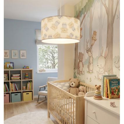 Детски полилей KIDS ROOM 1xE27/60W/230V Ø 40 см меченце