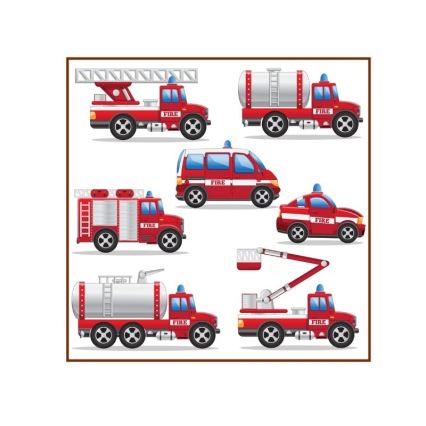 Детски полилей KIDS ROOM 1xE27/60W/230V Ø 40 см, мотив пожарникари