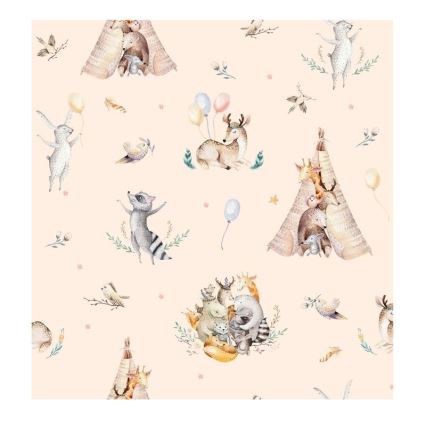 Детски полилей KIDS ROOM 1xE27/60W/230V Ø 40 см с мотиви на животни