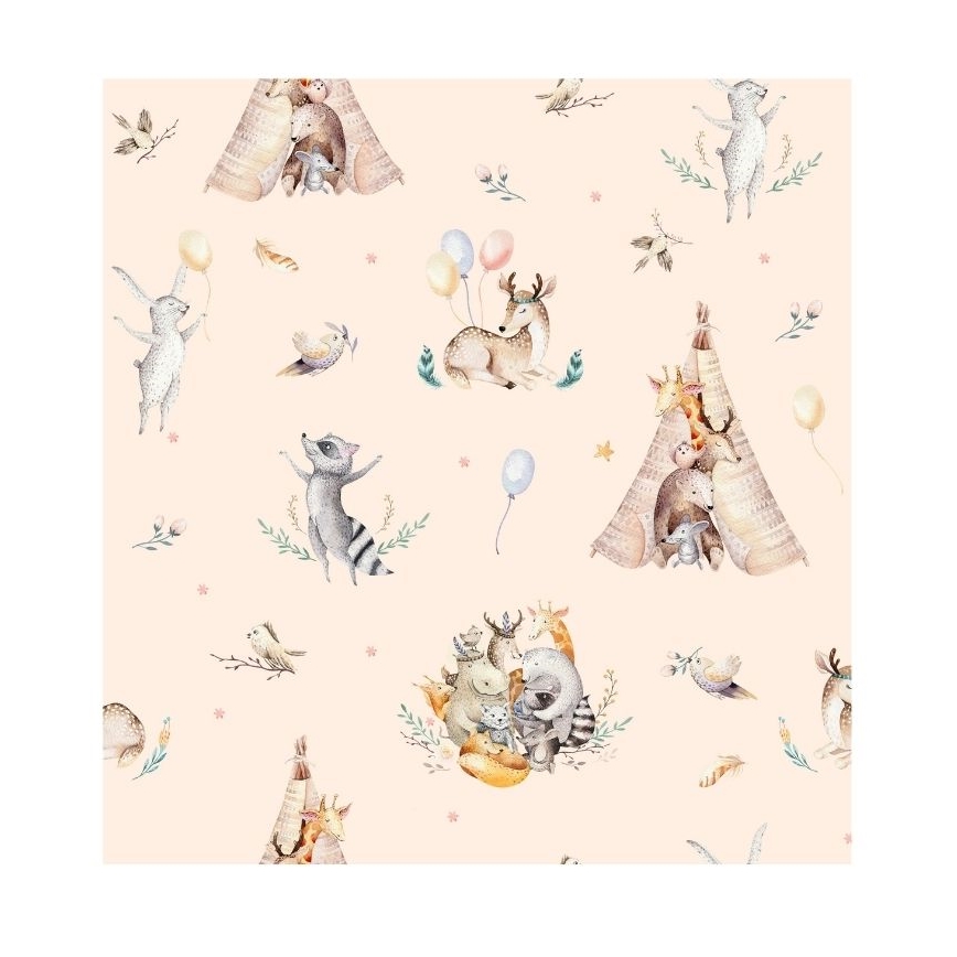 Детски полилей KIDS ROOM 1xE27/60W/230V Ø 40 см с мотиви на животни