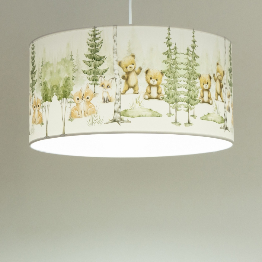 Детски полилей KIDS ROOM 1xE27/60W/230V, Ø 40 см — с животински мотив