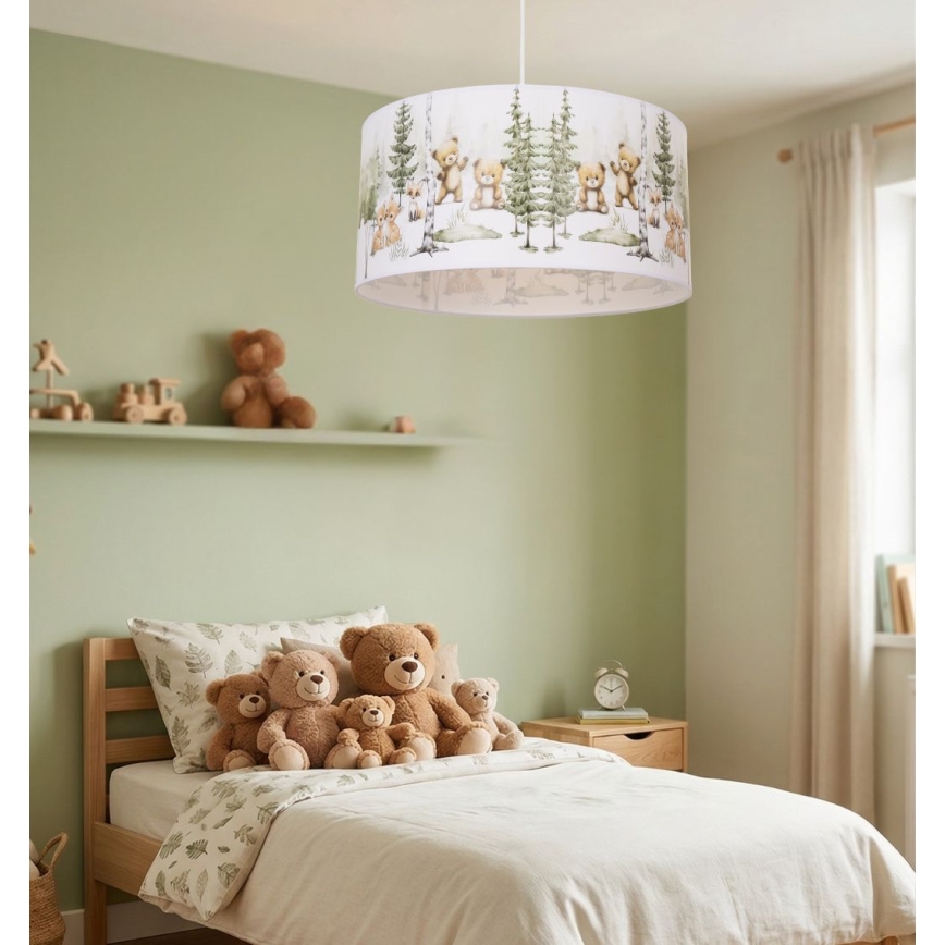 Детски полилей KIDS ROOM 1xE27/60W/230V, Ø 40 см — с животински мотив