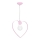 Детски полилей LOVE 1xE27/60W/230V светлорозов