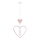 Детски полилей на кабел HEART 1xE27/20W/230V розов/бял