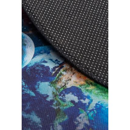 Детски противохлъзгащ килим PRINT 3D 80 см планети/пъстроцветен