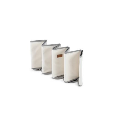 Детски сух басейн с топки, пр. 80 см, бял/сив