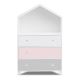 Детски шкаф MIRUM 126x80 см бял/сив/розов