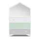Детски шкаф MIRUM 126x80 см бял/сив/зелен