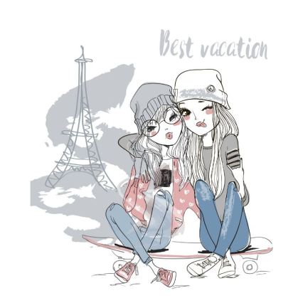 Детски таванен плафон GIRLS VIBES 1xE27/60W/230V Ø 40 см Paris