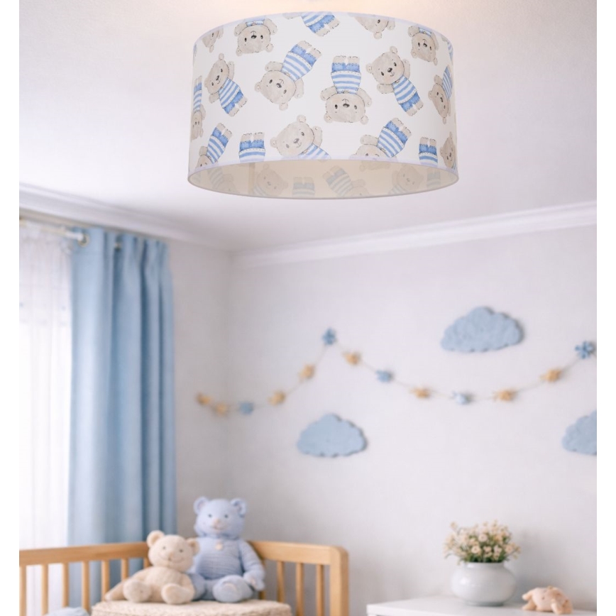 Детски таванен плафон KIDS ROOM 1xE27/60W/230V Ø 40 см мече