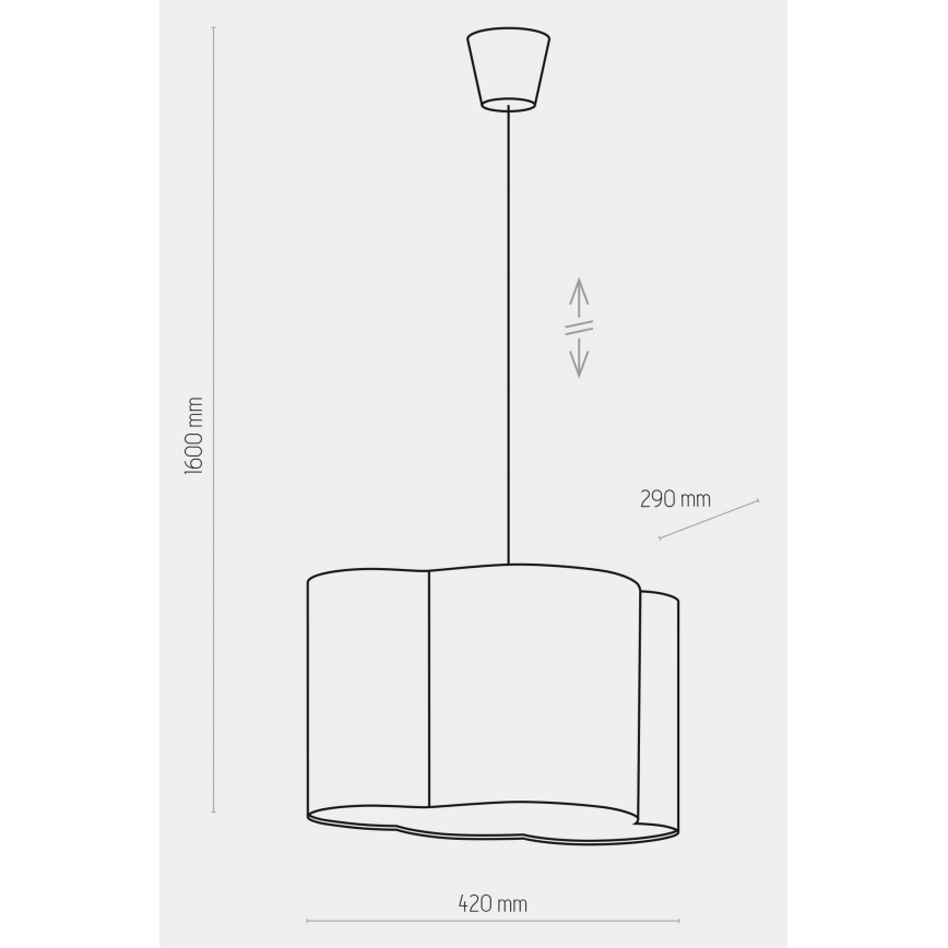 Детски висящ полилей CLOUD 1xE27/25W/230V син