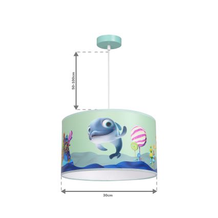 Детски висящ полилей DOLPHIN 1xE27/60W/230V