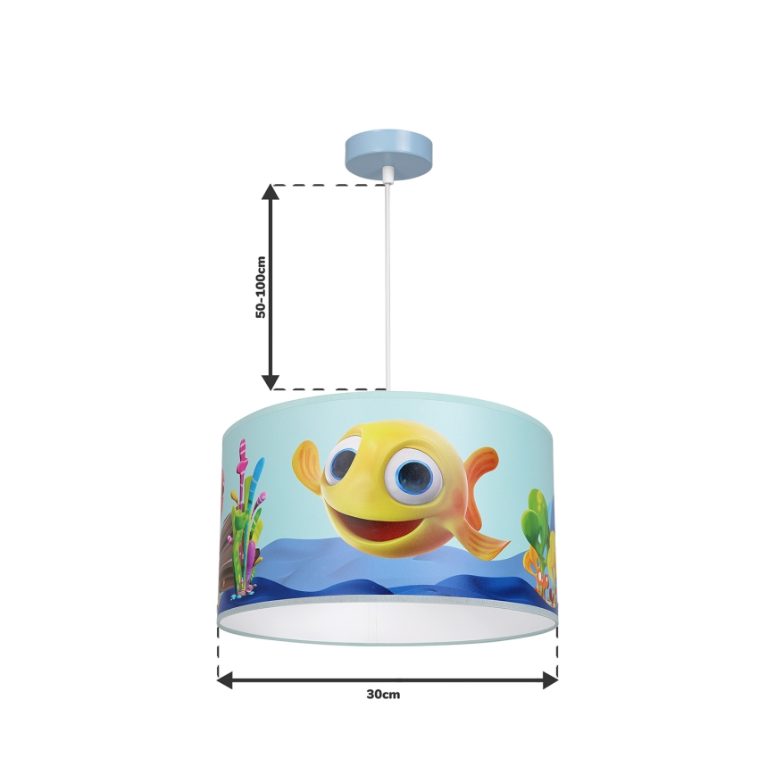 Детски висящ полилей FISH 1xE27/60W/230V