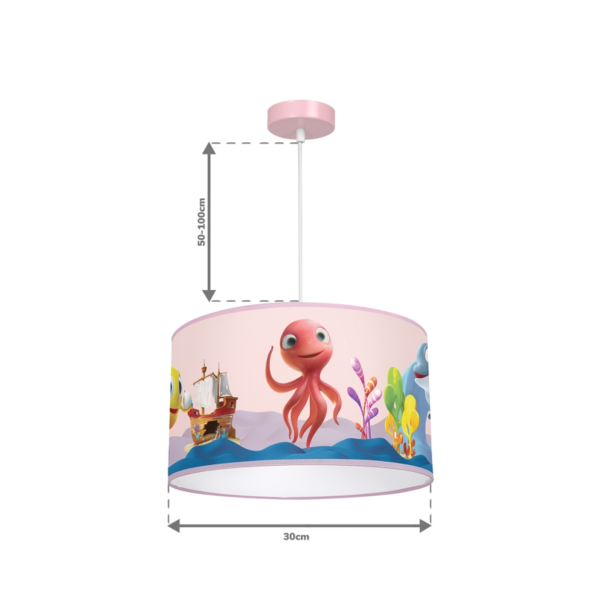 Детски висящ полилей OCTOPUS 1xE27/60W/230V