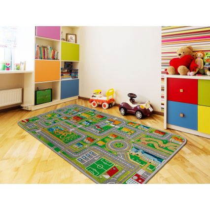 Детски килим PLAYTOWN 120x170 cm пъстроцветен/град