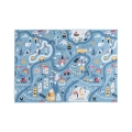 Детски килим STELLA STREETS 100x150 см син/град