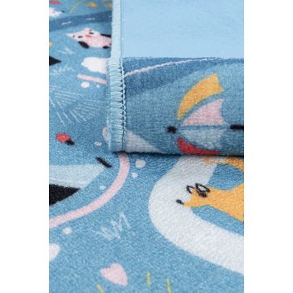 Детски килим STELLA STREETS 100x150 см син/град